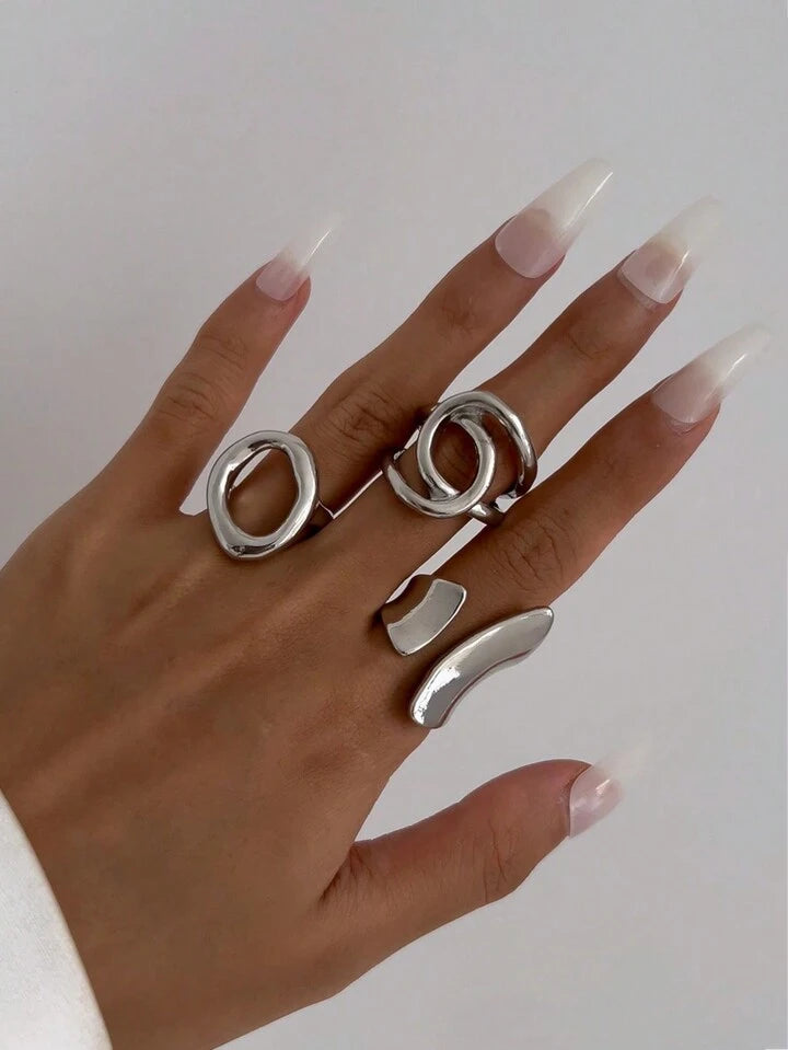 Sleek Silver Set